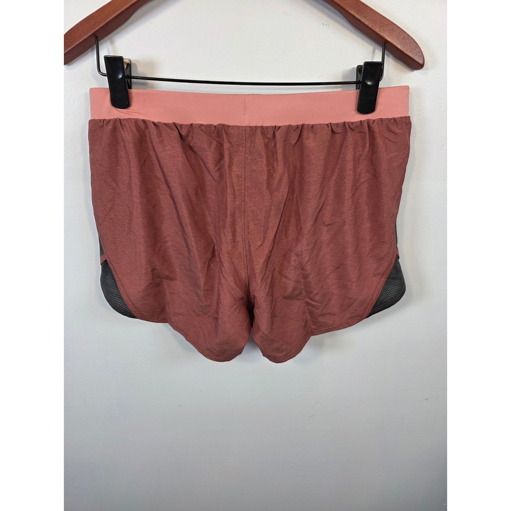 NEW Under Armour HeatGear Fly By 2.0 Running Shorts Womens Medium Mauve Pink/B54 - Picture 5 of 8